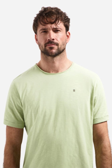 NO-EXCESS groene heren t-shirt | Model vooraanzicht