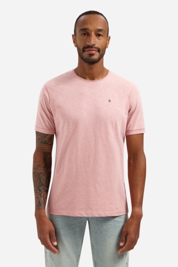 NO-EXCESS t-shirt crewneck slub Roze