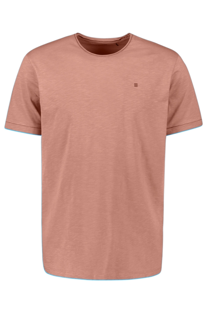 NO-EXCESS roze heren t-shirt | Vooraanzicht