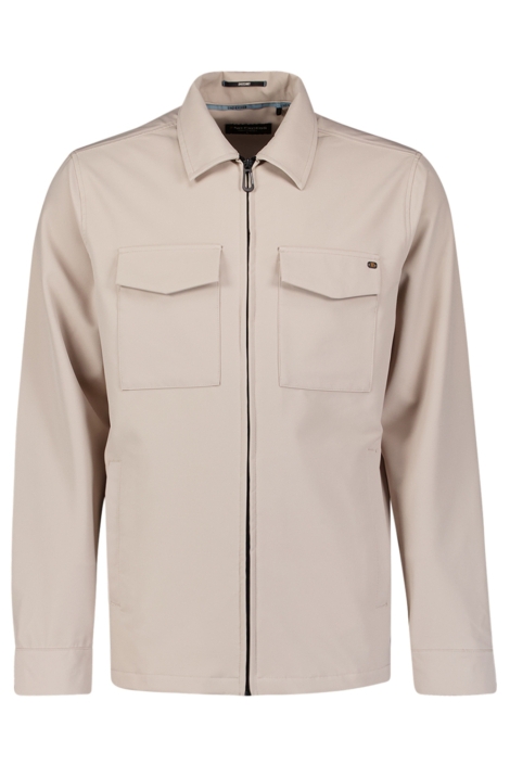 NO-EXCESS beige heren overhemd | Vooraanzicht