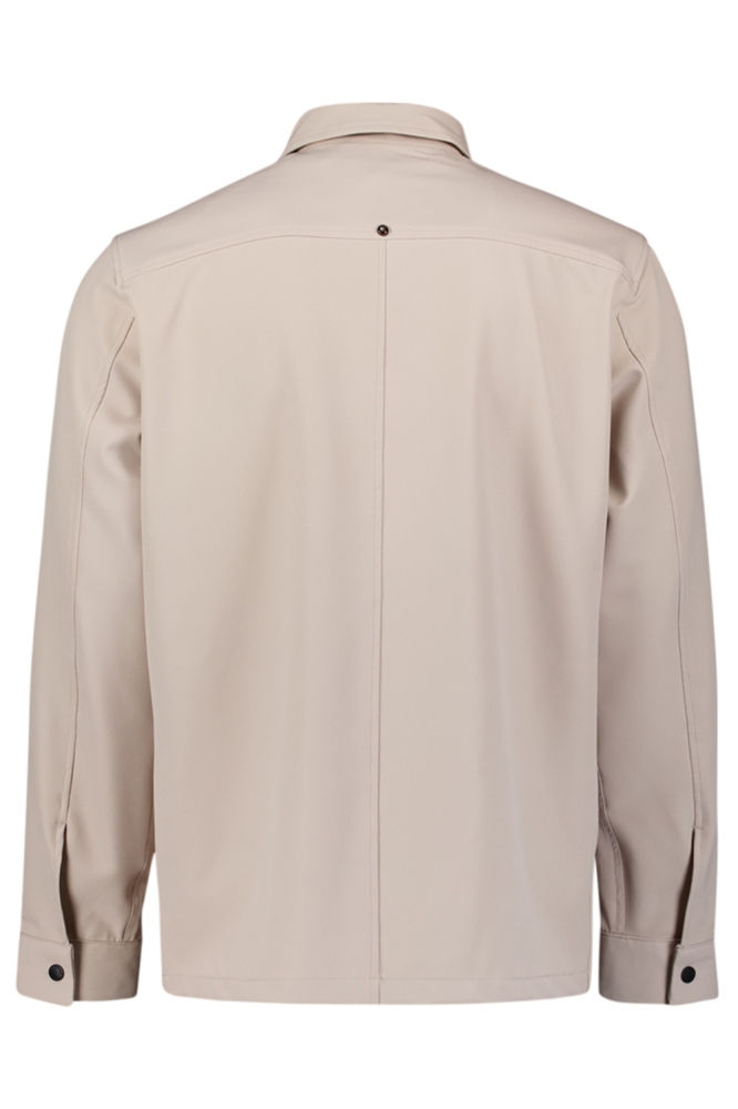 NO-EXCESS beige heren overhemd | Achteraanzicht