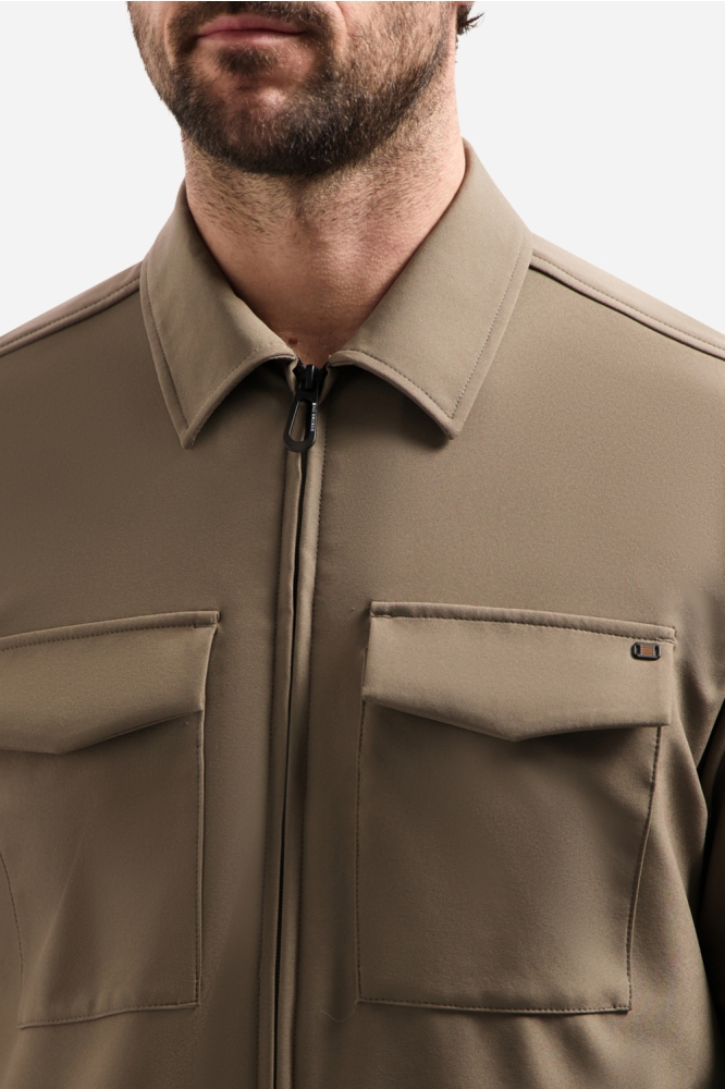 NO-EXCESS groene heren overhemd | Close up