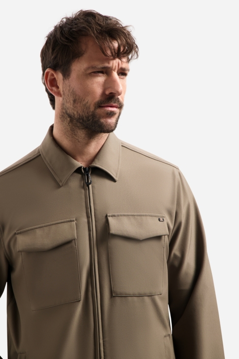 NO-EXCESS groene heren overhemd | Model vooraanzicht