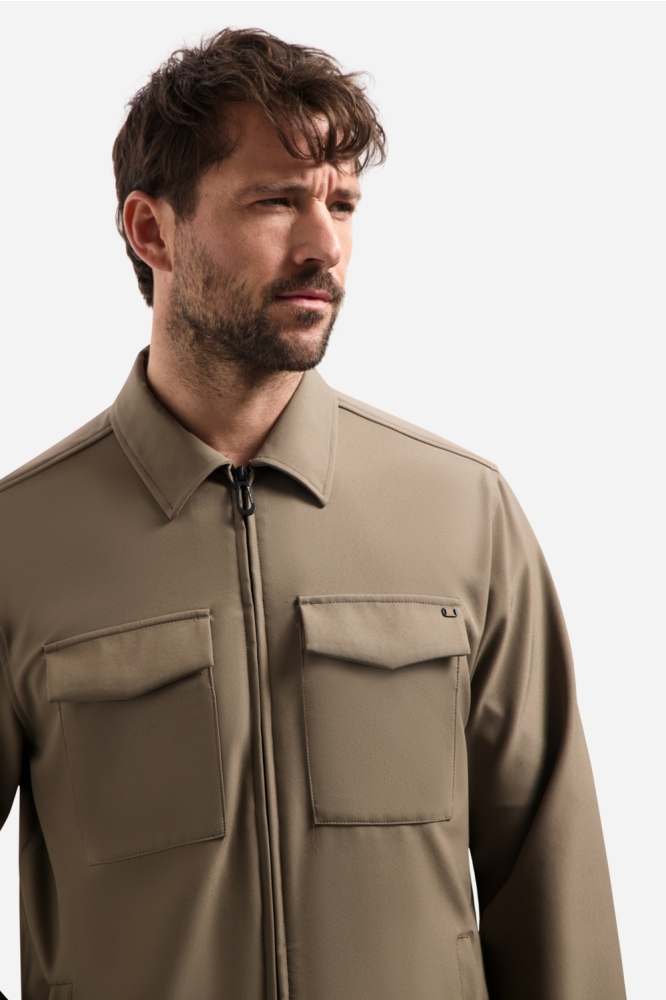 NO-EXCESS groene heren overhemd | Model vooraanzicht