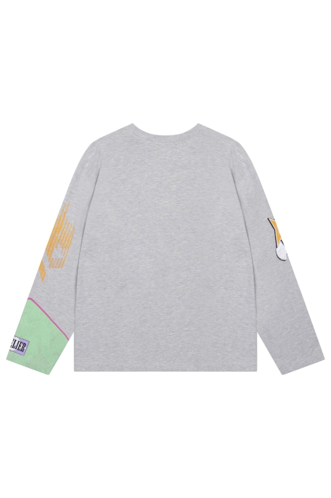 Refined Department grijze dames t-shirt | Achteraanzicht