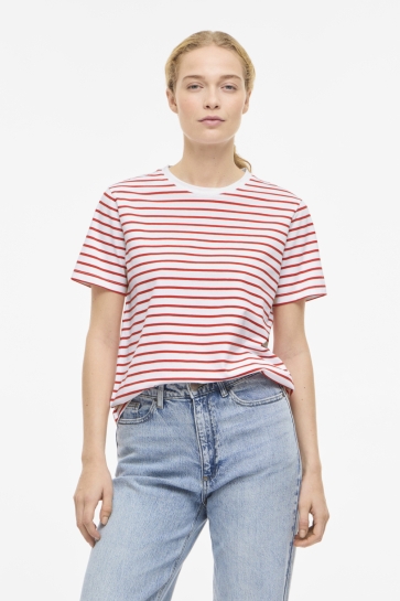 Vila vinora s/s yd t-shirt - noos Wit