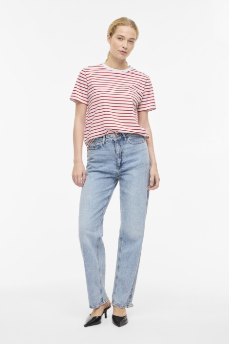 Vila witte dames t-shirt | Model