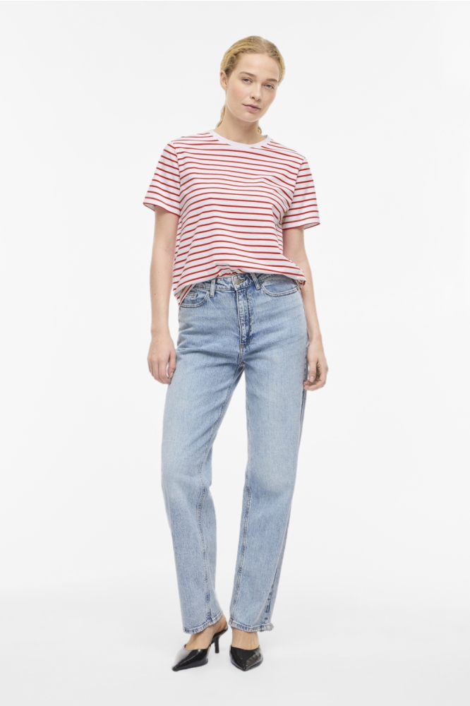 Vila witte dames t-shirt | Model