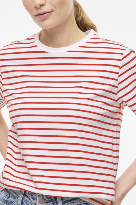 Vila witte dames t-shirt | Close up