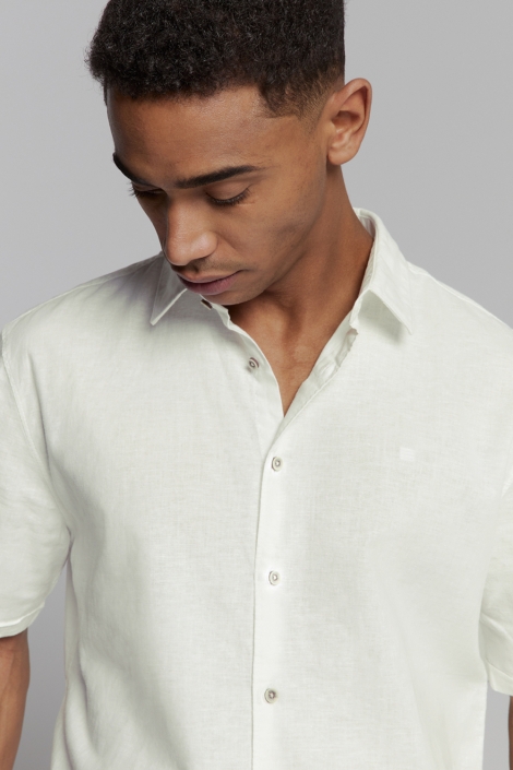 NO-EXCESS witte heren overhemd | Close up
