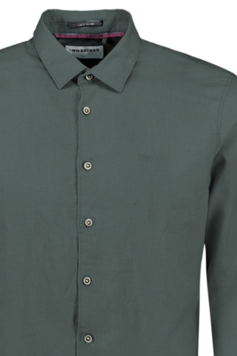 NO-EXCESS groene heren overhemd | Close up