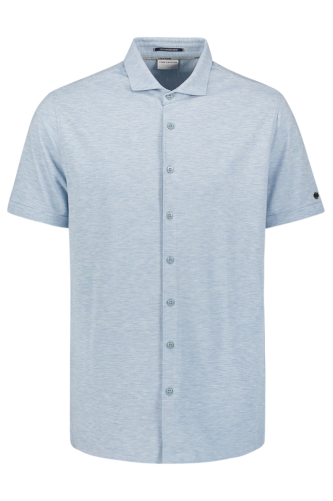 NO-EXCESS blauwe heren overhemd | Vooraanzicht