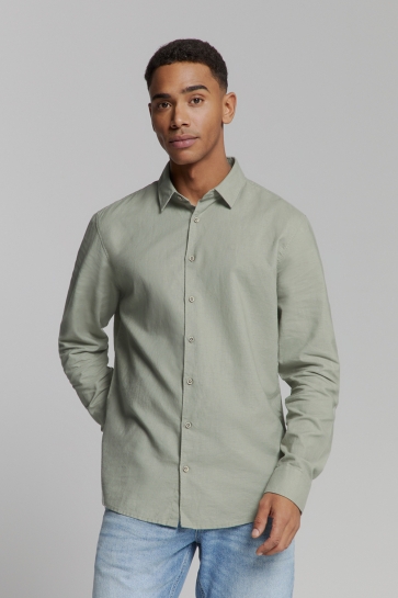 NO-EXCESS LINNEN OVERHEMD 27470213SN 177 LIGHT ARMY