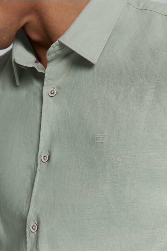 NO-EXCESS groene heren overhemd | Close up