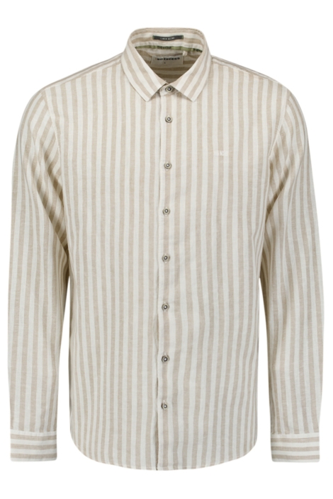 NO-EXCESS beige heren overhemd | Vooraanzicht