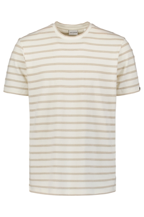 NO-EXCESS beige heren t-shirt | Vooraanzicht