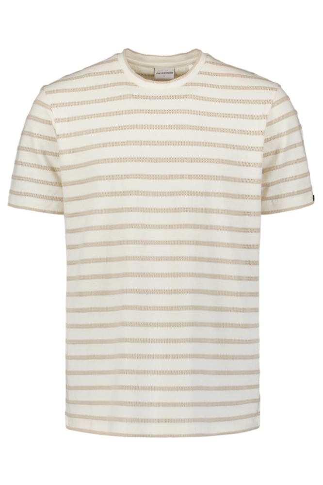 NO-EXCESS beige heren t-shirt | Vooraanzicht