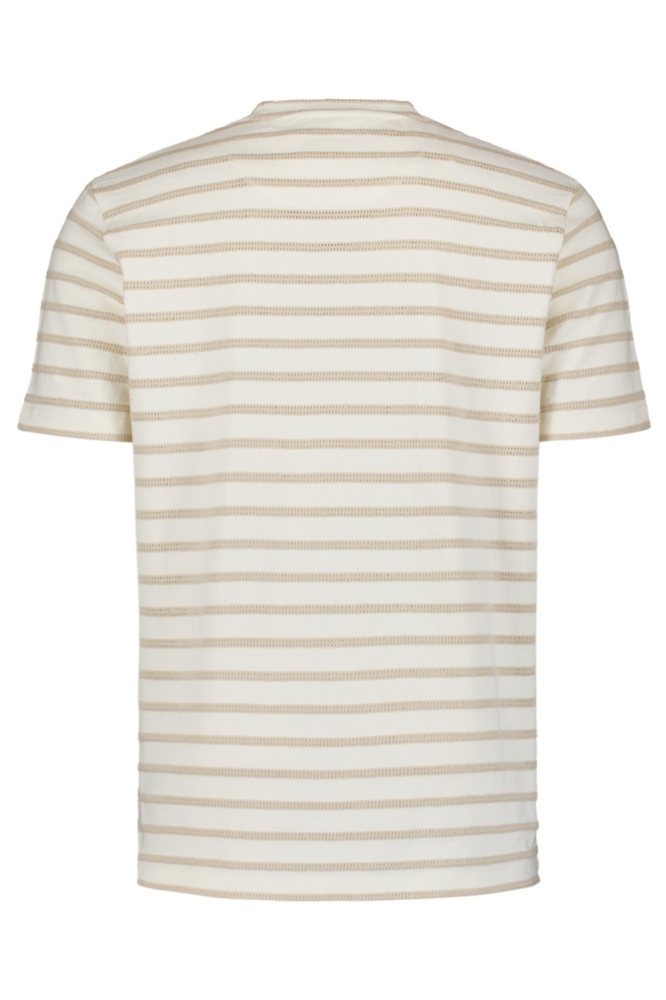 NO-EXCESS beige heren t-shirt | Achteraanzicht
