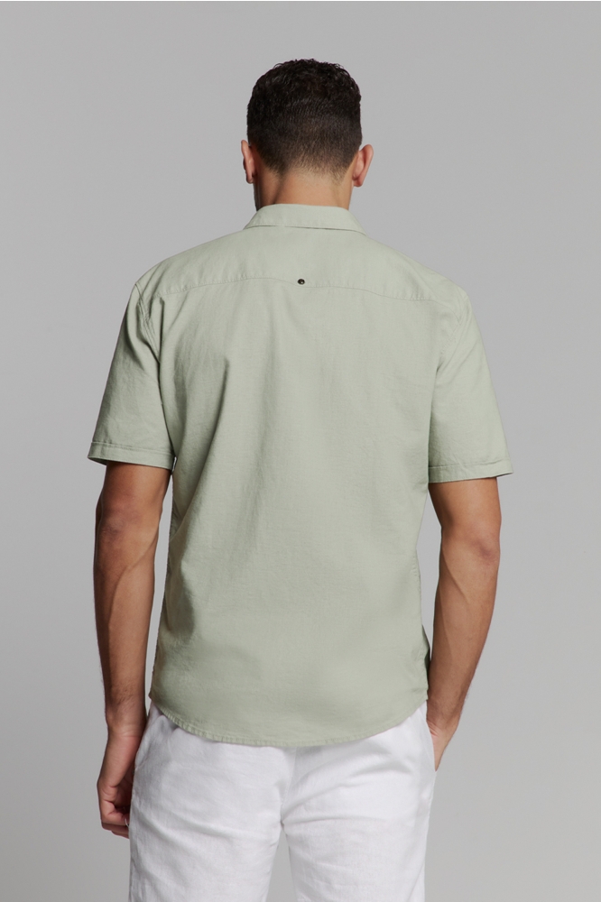 NO-EXCESS groene heren overhemd | Model achteraanzicht