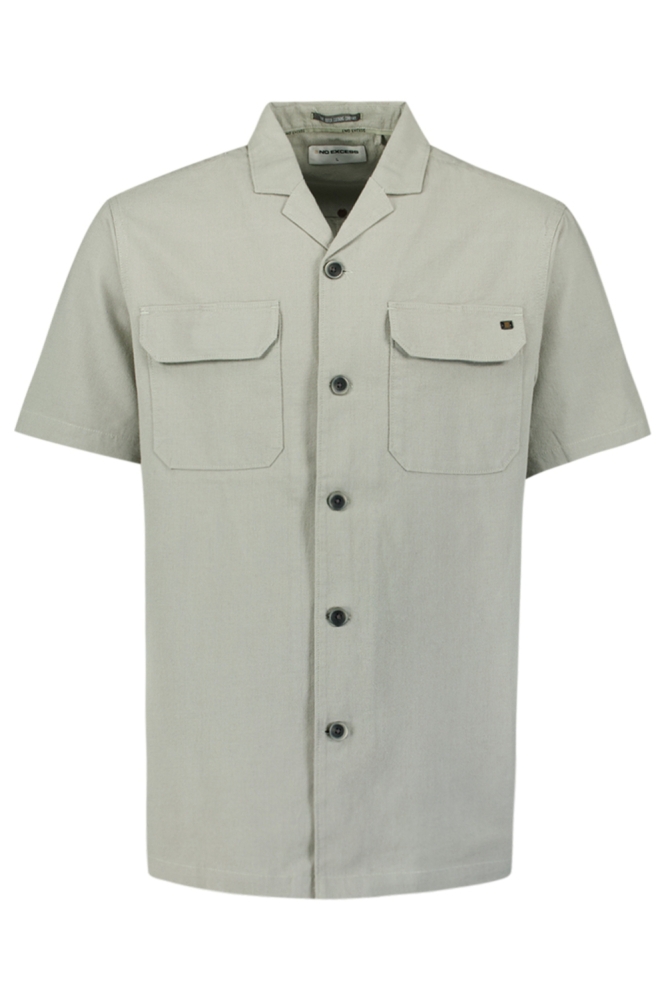 NO-EXCESS groene heren overhemd | Vooraanzicht