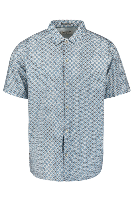 NO-EXCESS blauwe heren overhemd | Vooraanzicht