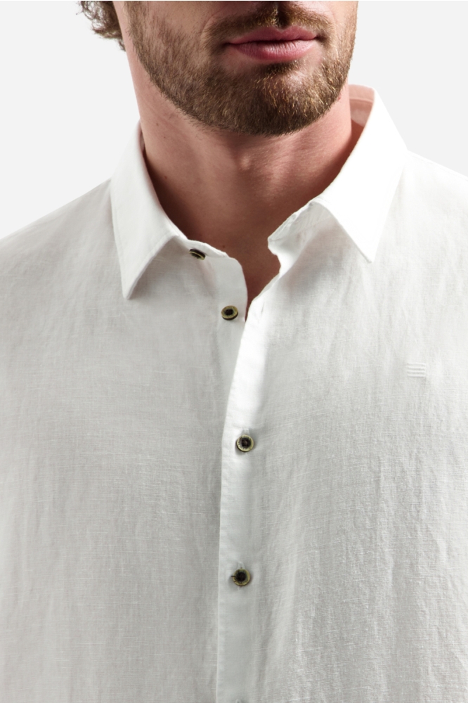 NO-EXCESS witte heren overhemd | Close up