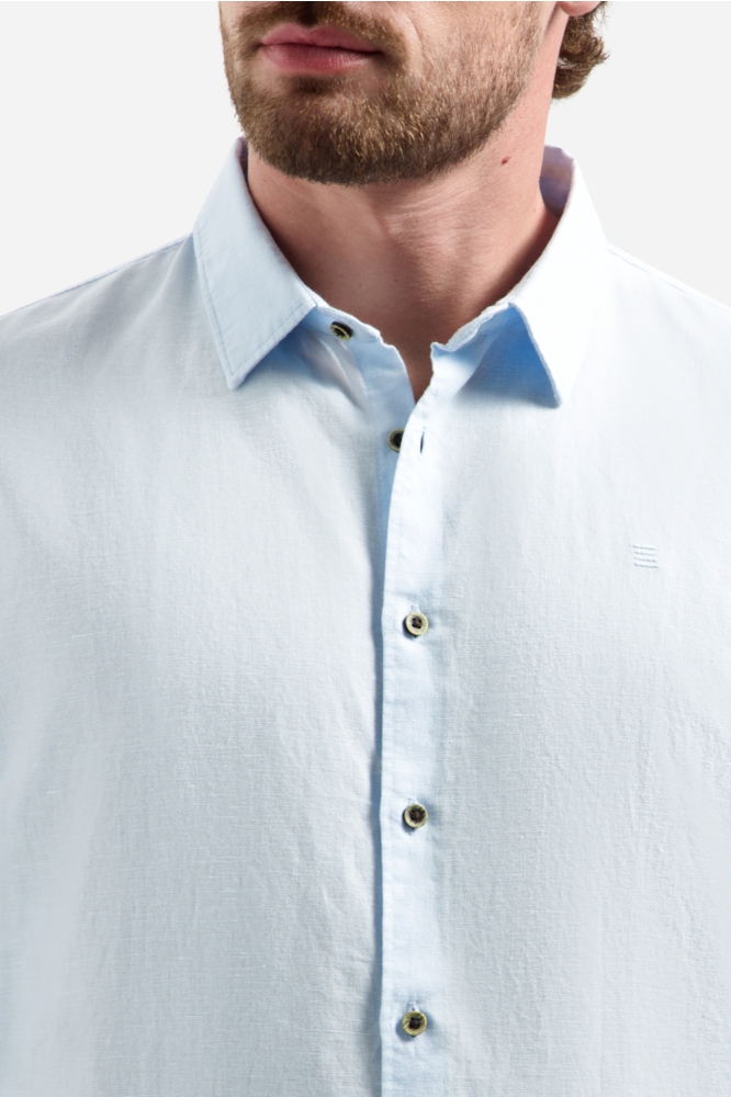 NO-EXCESS blauwe heren overhemd | Close up