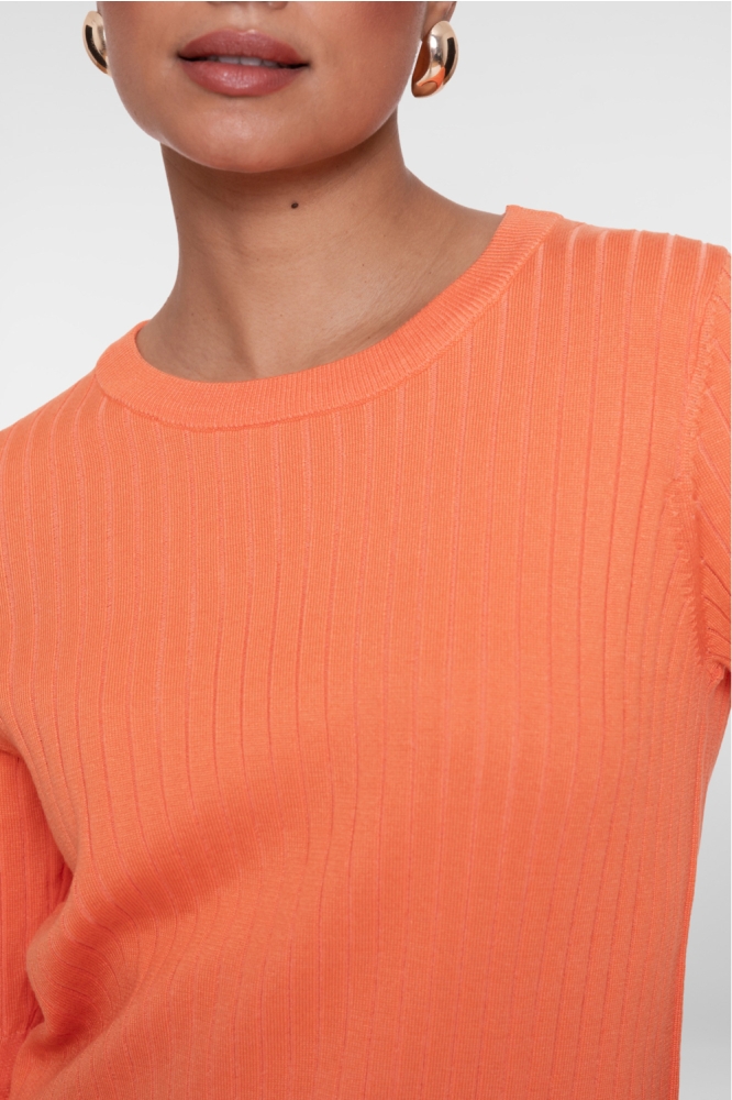 Geisha oranje dames trui | Close up