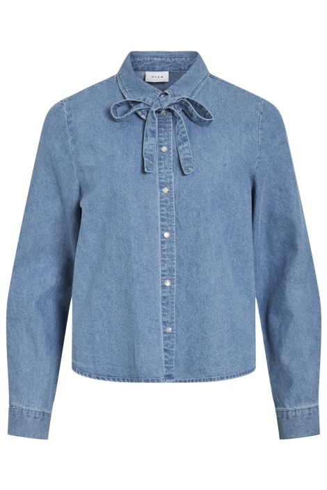Vila blauwe dames blouse | Vooraanzicht