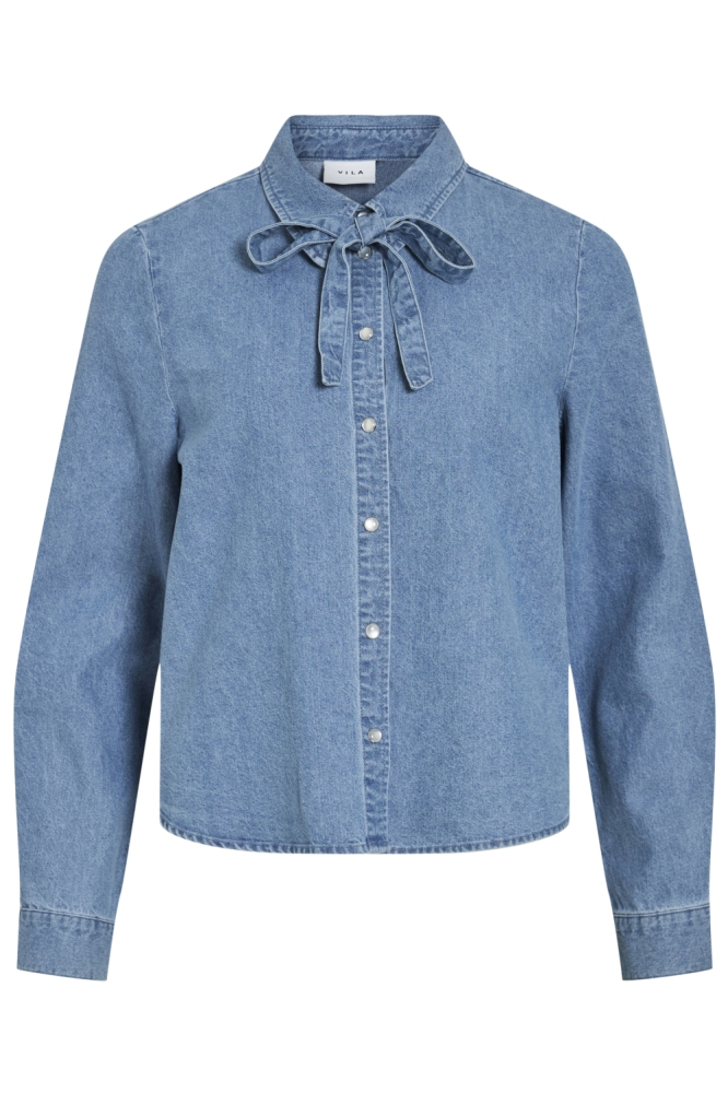 Vila blauwe dames blouse | Vooraanzicht