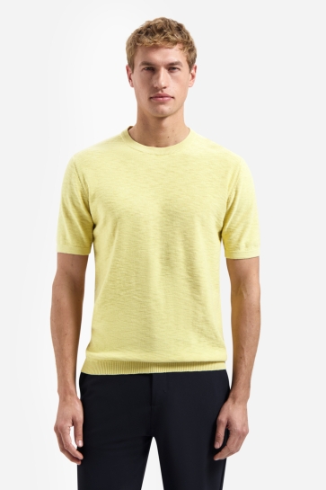 NO-EXCESS T-shirt GEBREID SLUB T SHIRT 31240262SN 070 Yellow