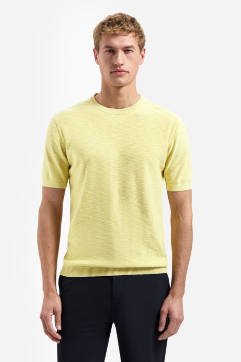 NO-EXCESS gele heren t-shirt | Model vooraanzicht