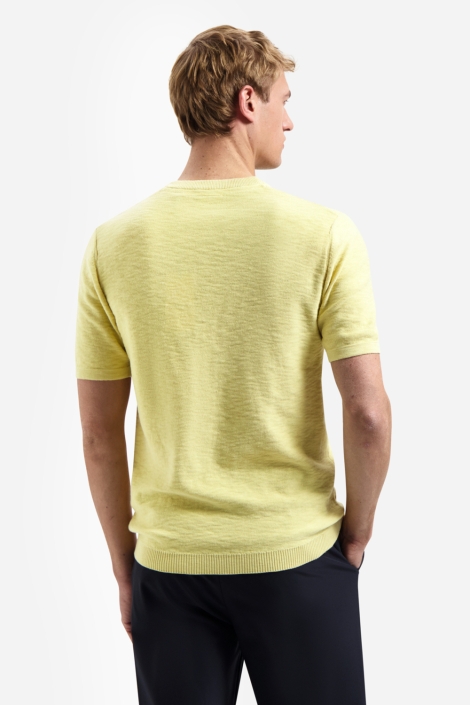NO-EXCESS gele heren t-shirt | Model achteraanzicht