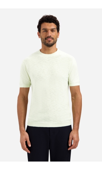 GEBREID SLUB T SHIRT 31240262SN 057 SEAGREEN