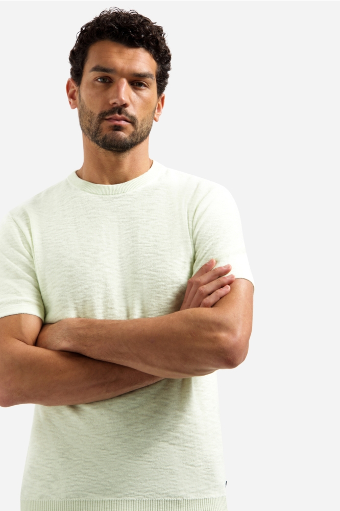 NO-EXCESS groene heren t-shirt | Model vooraanzicht
