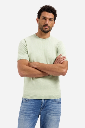 NO-EXCESS T-shirt GEBREID T SHIRT 31220293SN 050 GROEN