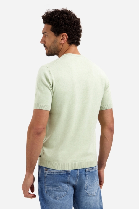 NO-EXCESS groene heren t-shirt | Model achteraanzicht