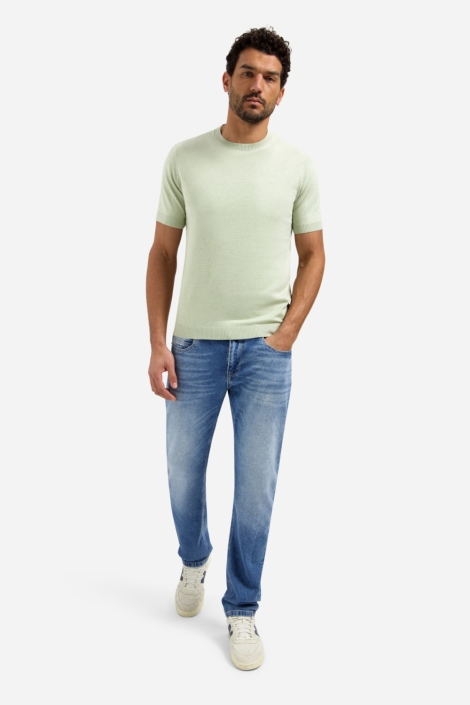 NO-EXCESS groene heren t-shirt | Model
