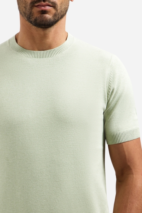 NO-EXCESS groene heren t-shirt | Close up