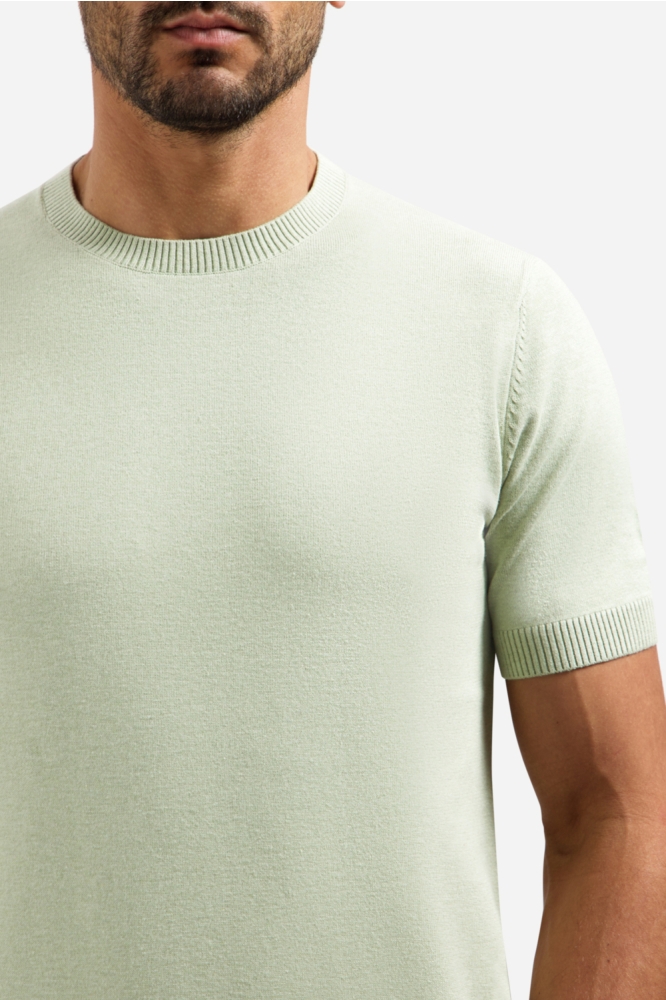 NO-EXCESS groene heren t-shirt | Close up