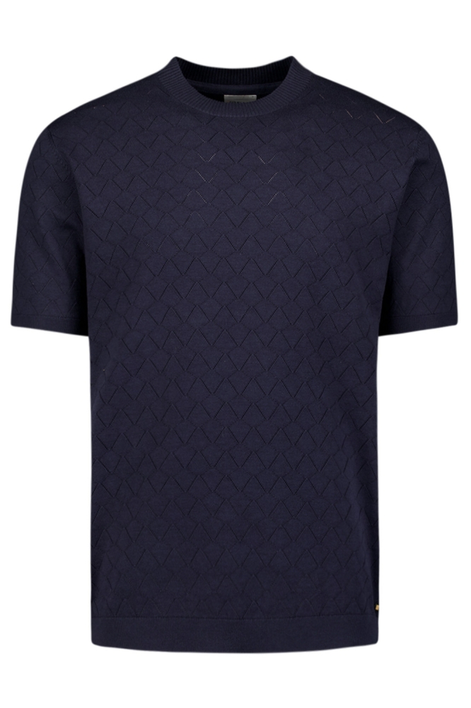 NO-EXCESS blauwe heren t-shirt | Vooraanzicht