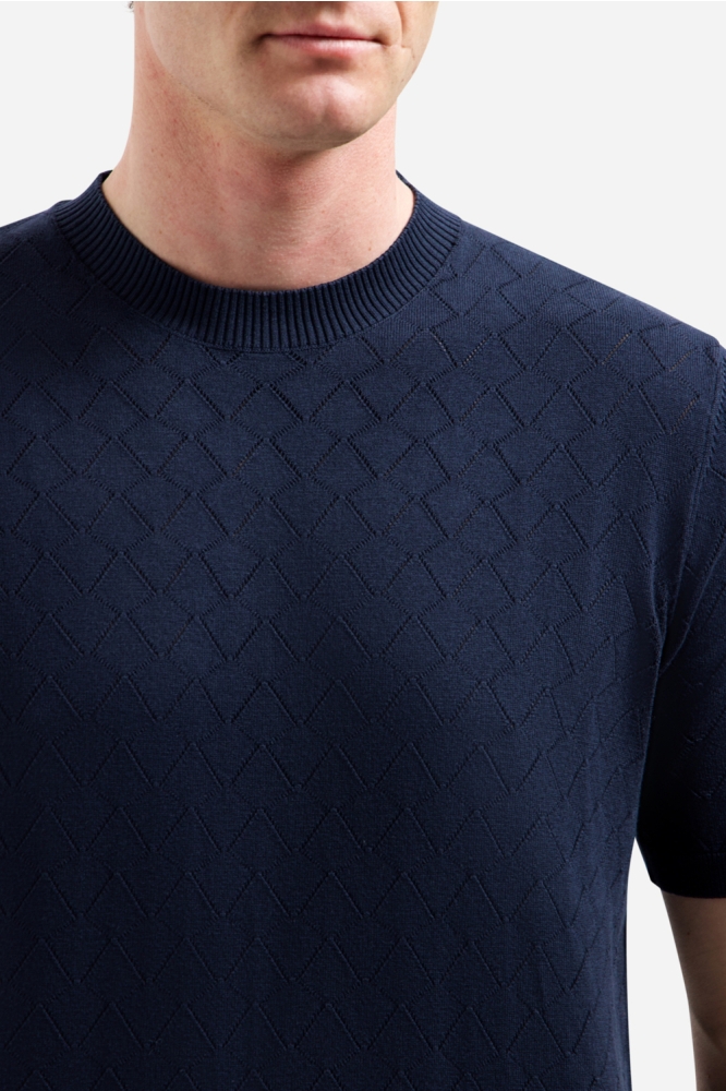 NO-EXCESS blauwe heren t-shirt | Close up