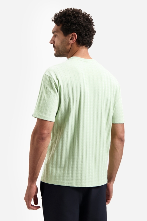 NO-EXCESS groene heren t-shirt | Model achteraanzicht