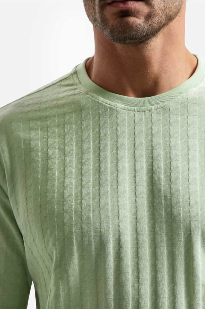 NO-EXCESS groene heren t-shirt | Close up