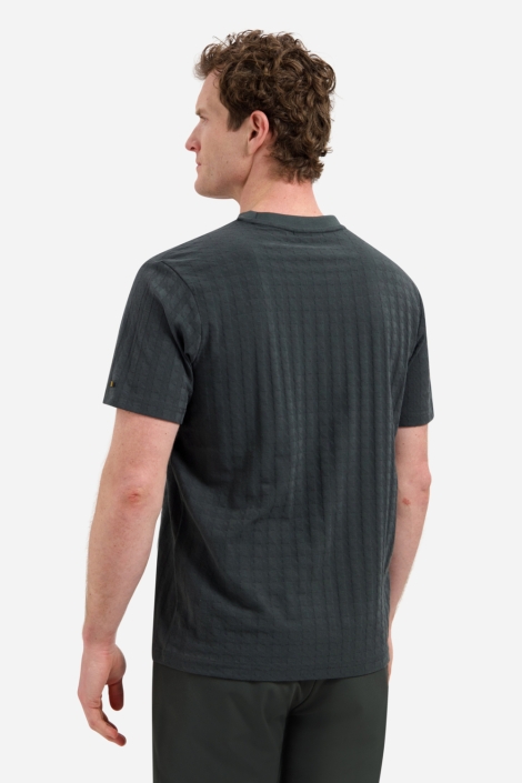 NO-EXCESS groene heren t-shirt | Model achteraanzicht