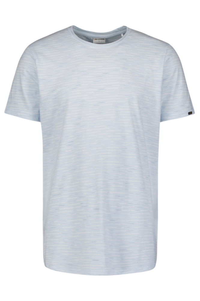 NO-EXCESS blauwe heren t-shirt | Vooraanzicht