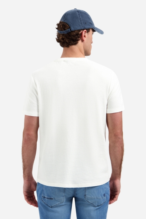 NO-EXCESS witte heren t-shirt | Model achteraanzicht