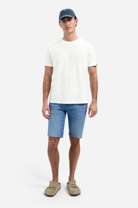 NO-EXCESS witte heren t-shirt | Model