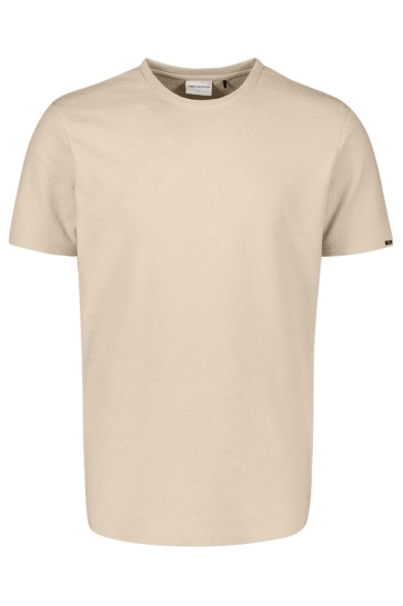 NO-EXCESS t-shirt crewneck solid jacquard Beige