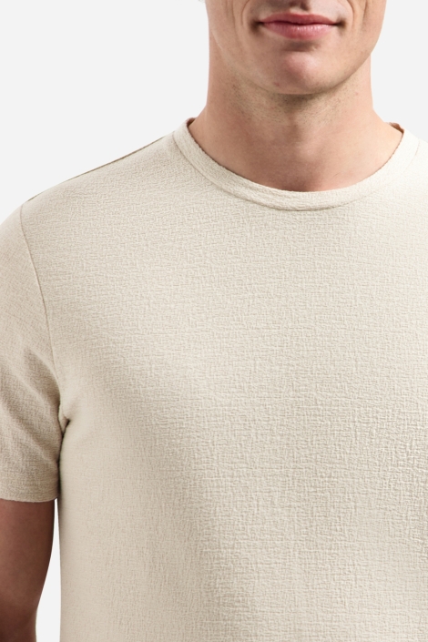 NO-EXCESS beige heren t-shirt | Close up